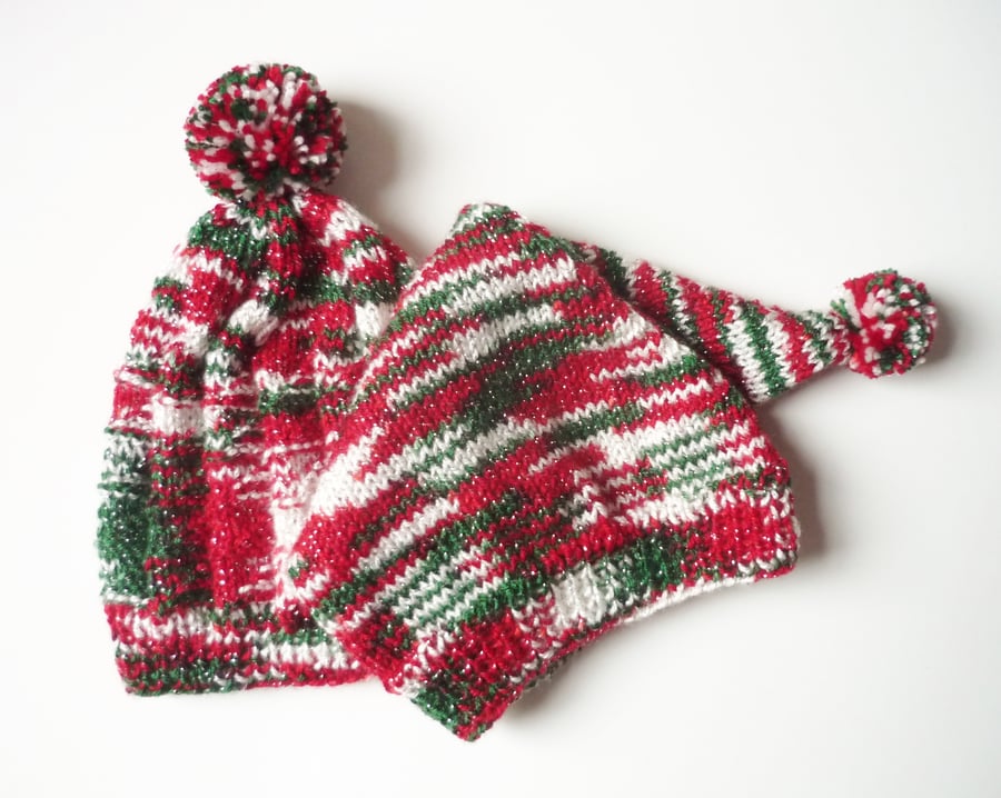 Twins' Christmas hats - Kids' photo shoots - Festive knitwear - Gift set