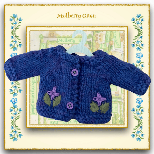 Lavender Blue Embroidered Cardigan Folksy