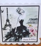 C6720    Birthday Card, Scalloped Card, Female, 