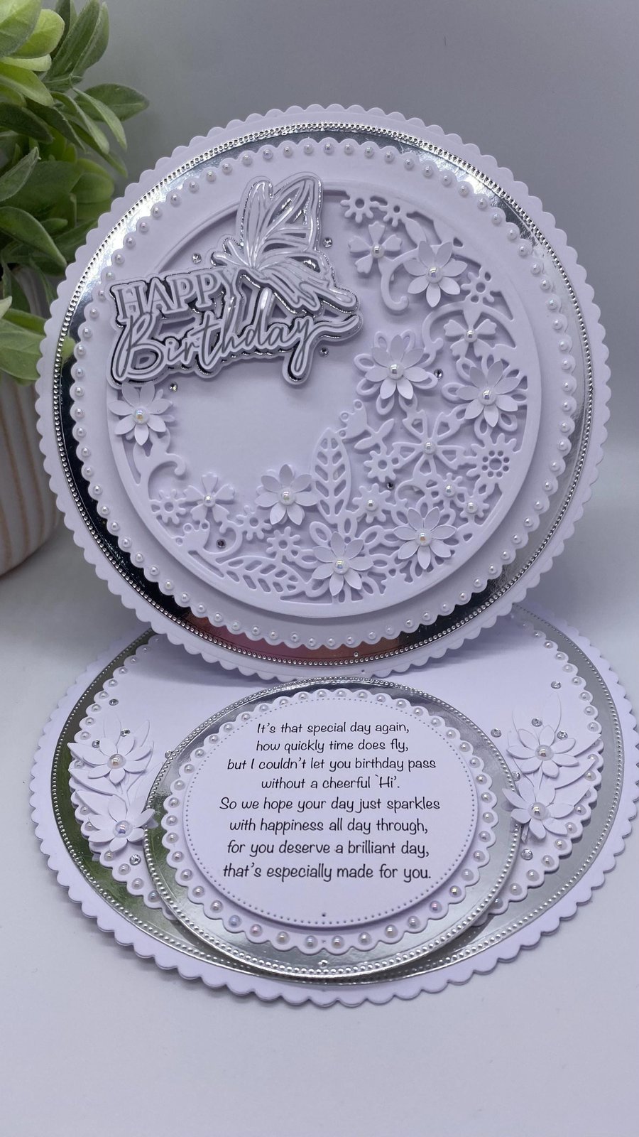 Personalised luxury boxed Handmade birthday card Easel style