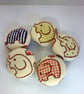 Kokka Elephant Fabric Covered Buttons - Image 1