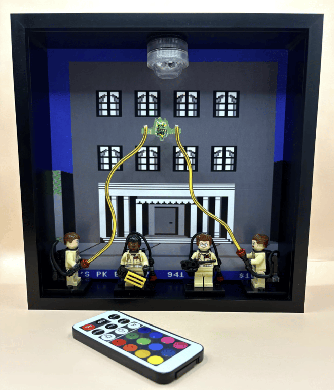 Ghostbuster inspired Illuminated picture frame with remote control