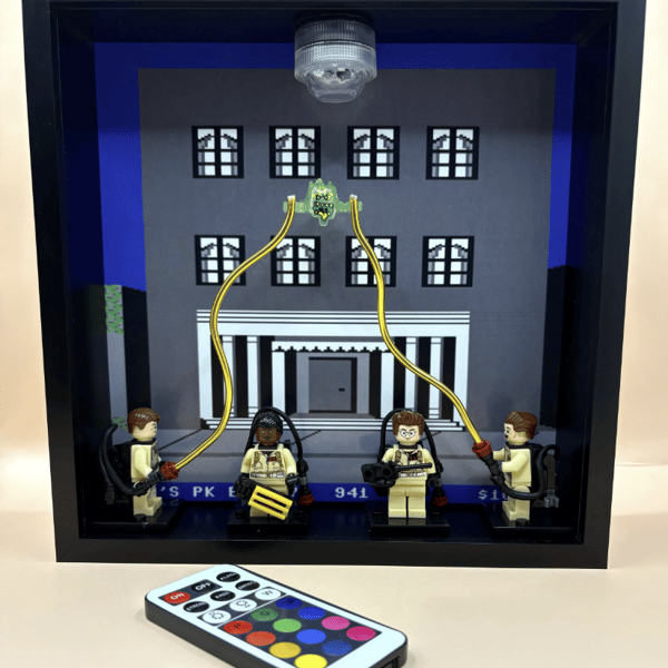 Ghostbuster inspired Illuminated picture frame with remote control