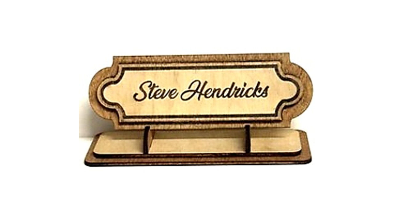 Wooden Handmade Desk Plaque - Personalised with name - Baltic Birch