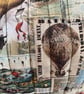 Jules Verne Hot Air Balloon Fabric Quilted Box Shape Wash Bag - Image 4