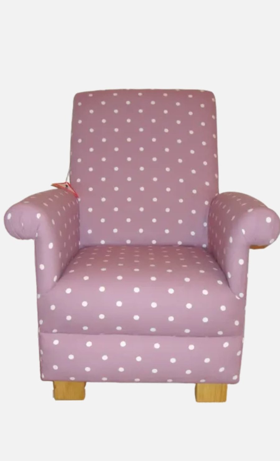 Mauve Dotty Spot Fabric Child's Chair Lilac Polka Dots Spotty Girl's Armchair 