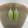 Lime green aluminium Fern earrings