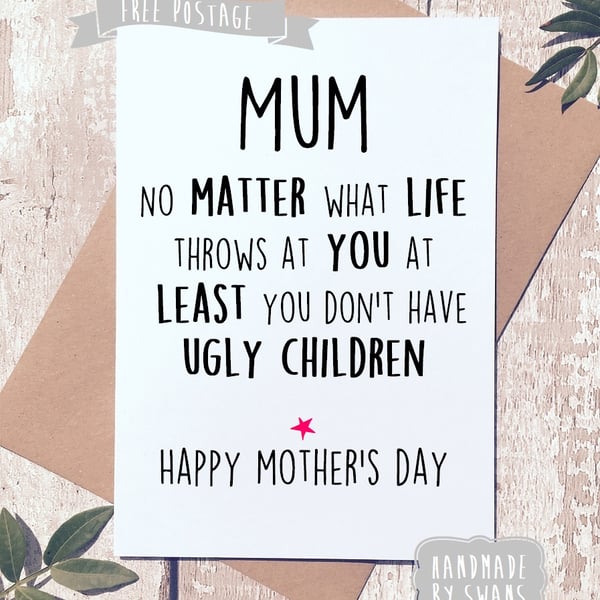 Mother's day card - Ugly children