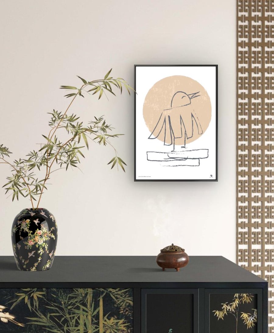 Neutral Abstract Art Print Scandinavian Modern Home Decor
