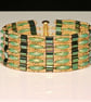 Slinky Green and Gold Cuff Bracelet - Image 3