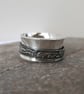 Silver Spinner Ring with Leaf-Patterned Spinner, size M - Image 3