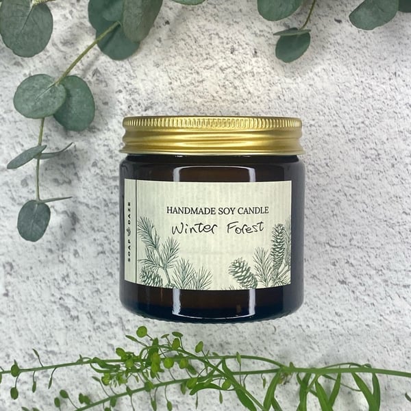 Winter Forest Soy Wax Aromatherapy Candle