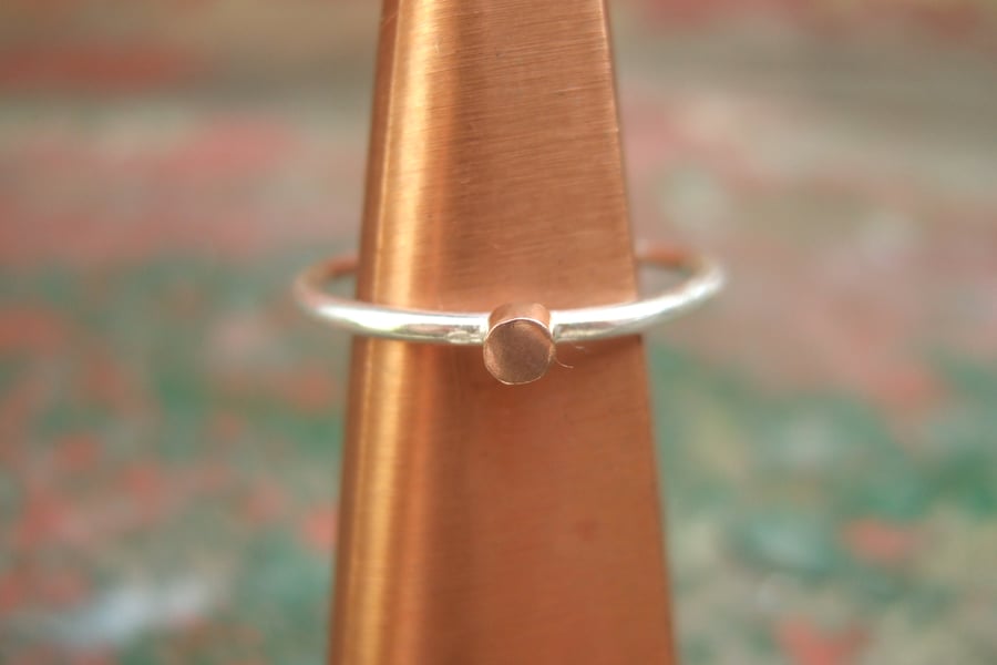 Sterling Silver and Copper Stacking Ring