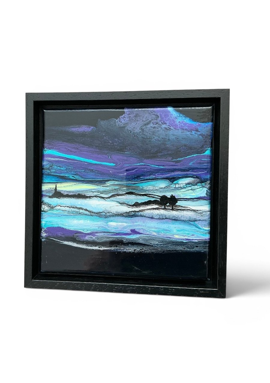 Northumberland hills - purple winter night 