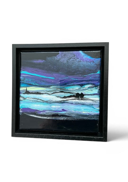 Northumberland hills - purple winter night 