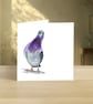 Curious Pigeon greeting card (blank) - Image 1