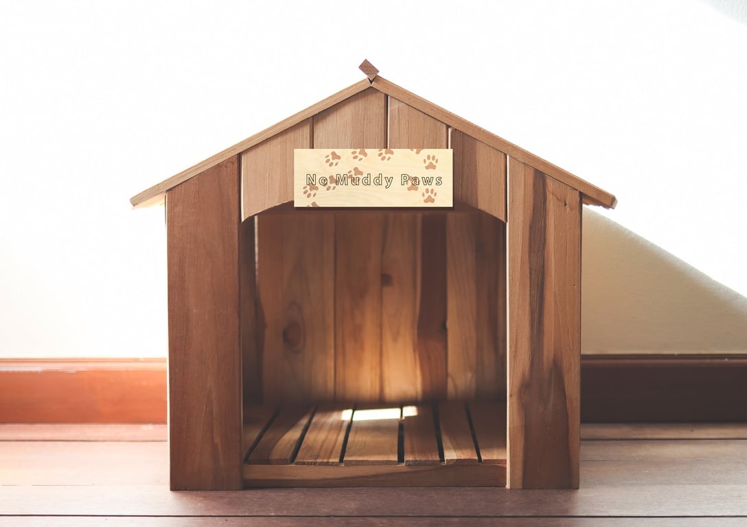 Pet Dog Cat No Muddy Paws Wooden Sign Housewarming Pet Gift Paw Prints