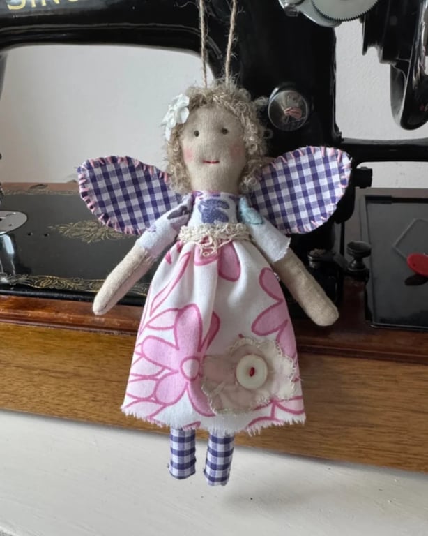 Pretty Pink Hanmdade Fairy Doll Heirloom Keepsake