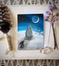 Midwinter Night Greetings Card Pagan,Wiccan,Hare,Christmas,Yule,winter solstice