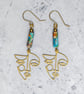 Gold Filled Imperial Jasper Picasso Style Earrings Gift - Boxed