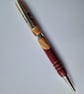 Olive and Purple Heart Wooden Pen with celtic cross - Lathe Turned Writing Pen