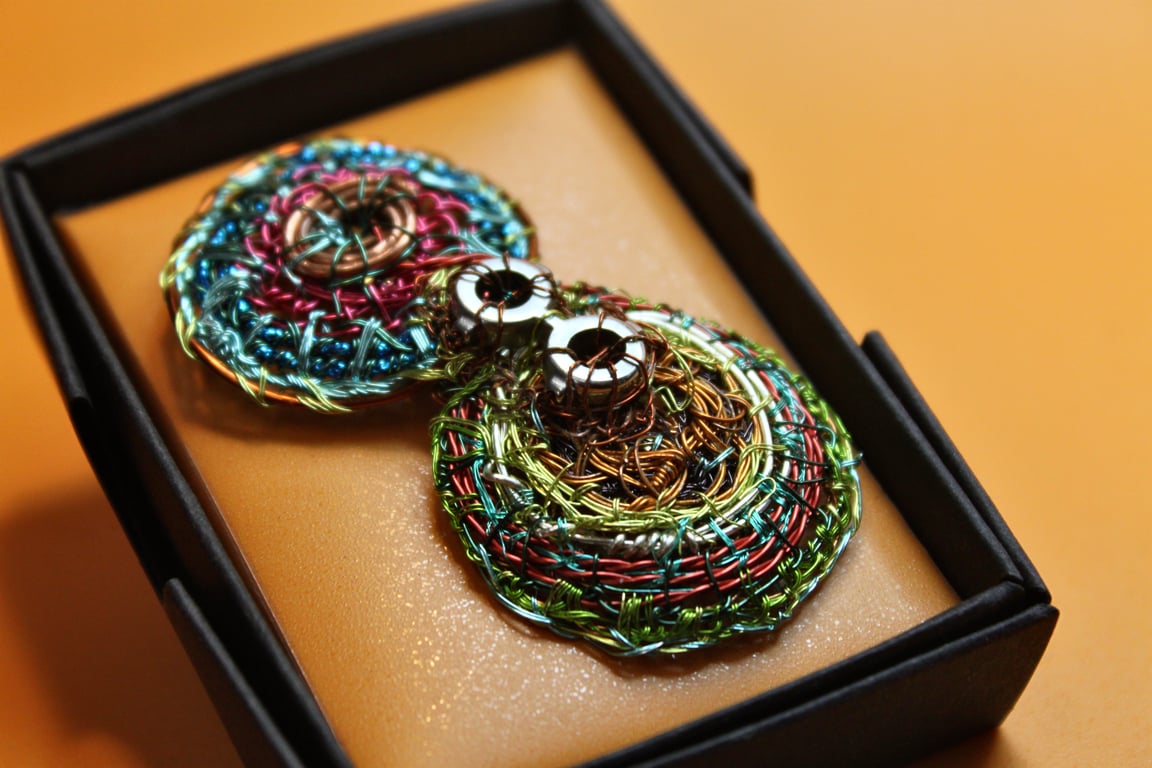 Connected brooch repurposed materials