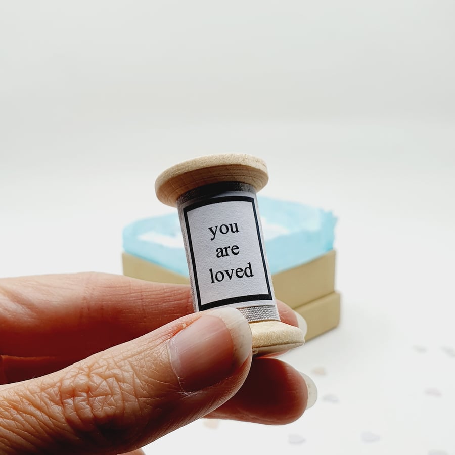 "You are Loved" Cotton Reel Ornament Decoration