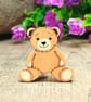 Teddy Bear Brooch, Handmade Collectors Teddy Bear Badge, Cute Bear Pin - Image 1