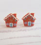 Gingerbread house Modern earrings - Image 5