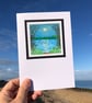 Lakeside view in moonlight Blank Any Occassion Card - Image 1