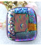 Patchwork Dichroic Fused Glass Brooch 083 Handmade  - Image 4