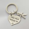 Hand stamped personalised This Mummy belongs to .... Keyring