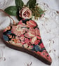 Chunky Wooden Floral Hanging Heart - Image 1