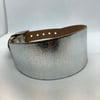  Greyhound or  Whippet collar in Silver Leather 
