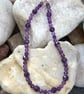 Amethyst ankle bracelet with sterling silver - Image 1