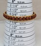 Goldstone and metallic gold leather bracelet with wooden button fastener  - Image 10