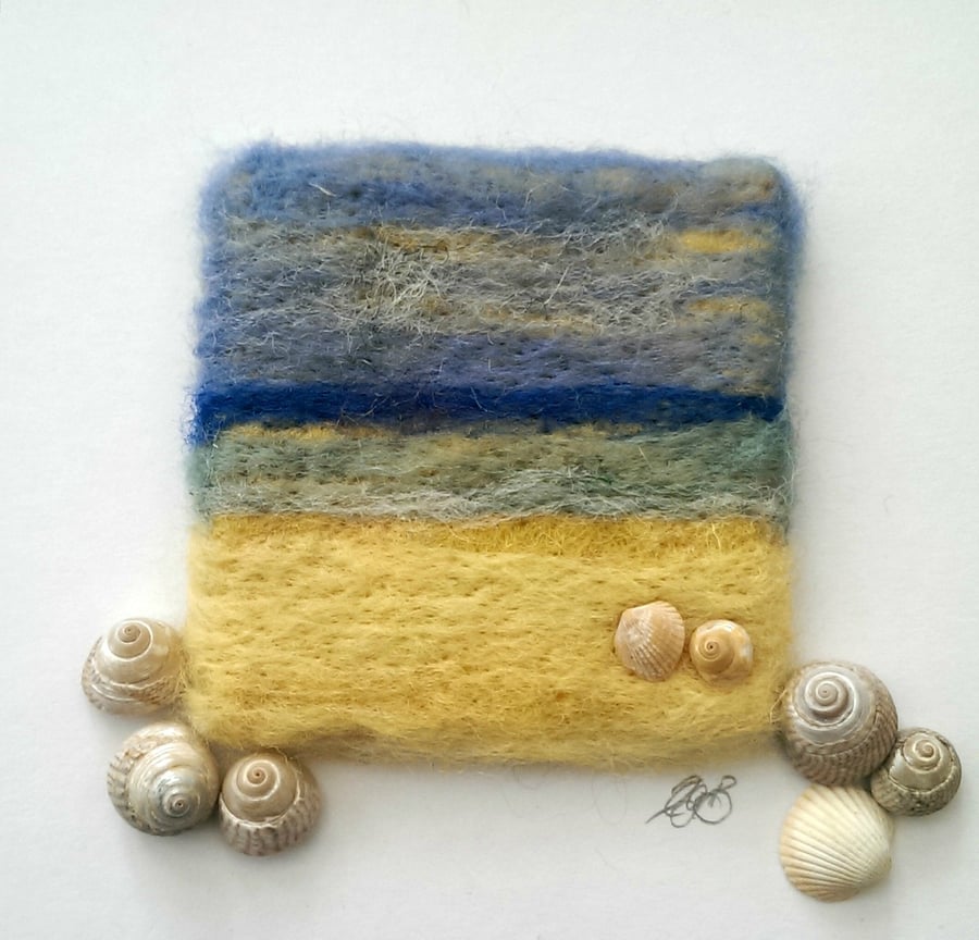 Needle Felted Seascape Picture
