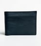Black Full Grain Pebbled Leather Bifold Wallet ID Window Passcase Wallet UK - Image 5