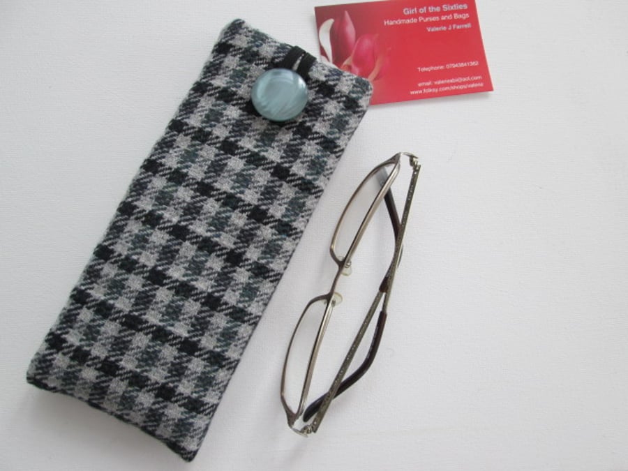 Tweed  glasses case