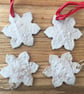 Christmas decoration, ceramic snowflake, ceramic hanger, handmade decoration - Image 8