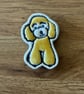 Handmade Ceramic Poodle Fridge Magnet