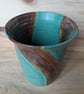 Taller copper & green vase - Image 2