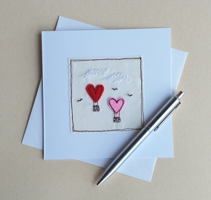 Heart Hot Air Balloons Card