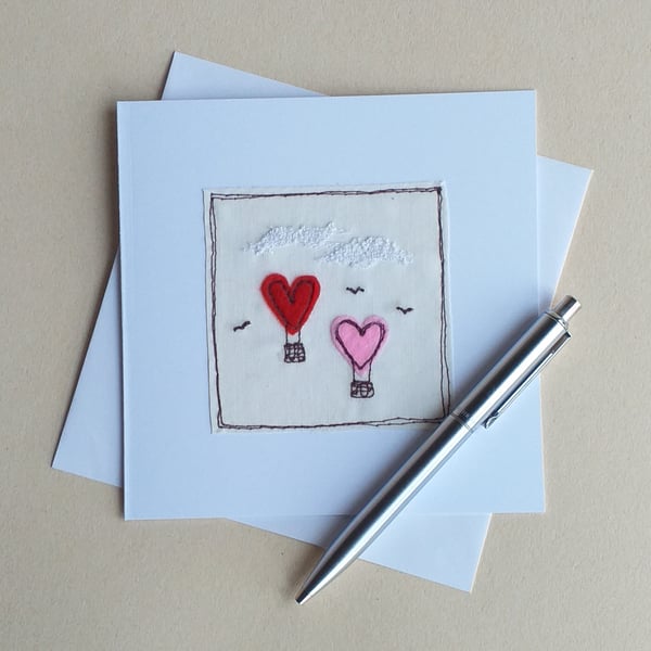 Heart Hot Air Balloons Card