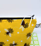 A bright yellow buzzy bee pouch with bees inside too! - Image 2