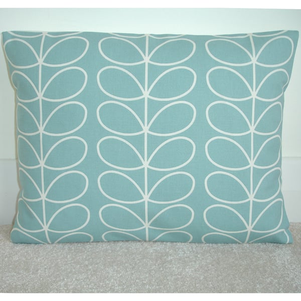 Duck Egg Cushion Cover Stem Leaves Oblong 16" x 12"