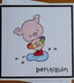 Birthday Card - Pig in a Puddle - Image 1