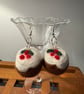 Hand Felted Christmas Pudding Earrings  - Image 1
