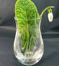 small bud vase ( snowdrop and butterfly) ,lead crystal - Image 2