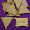 MDF Triangle Bunting two holes 5cm - 15 x Laser cut wooden shape